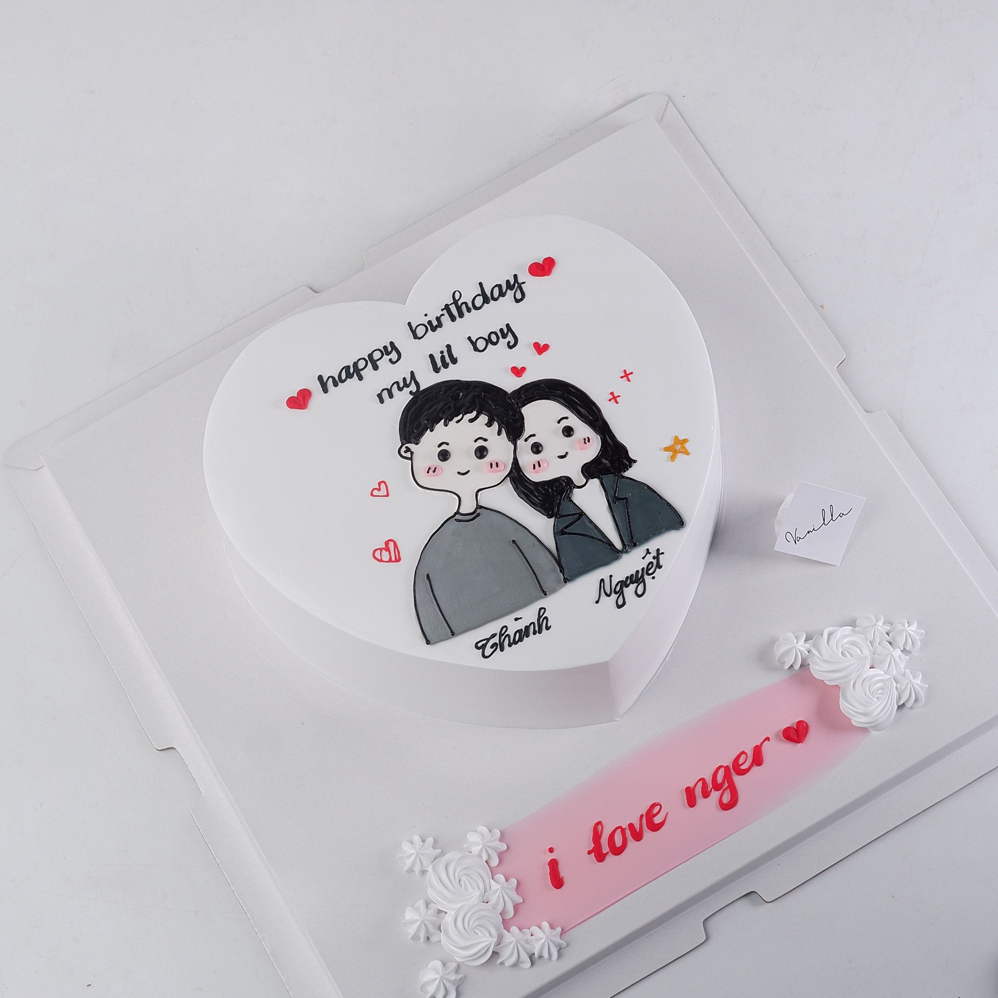 Bánh vẽ 2 người - Bánh kem sinh nhật Đà Nẵng