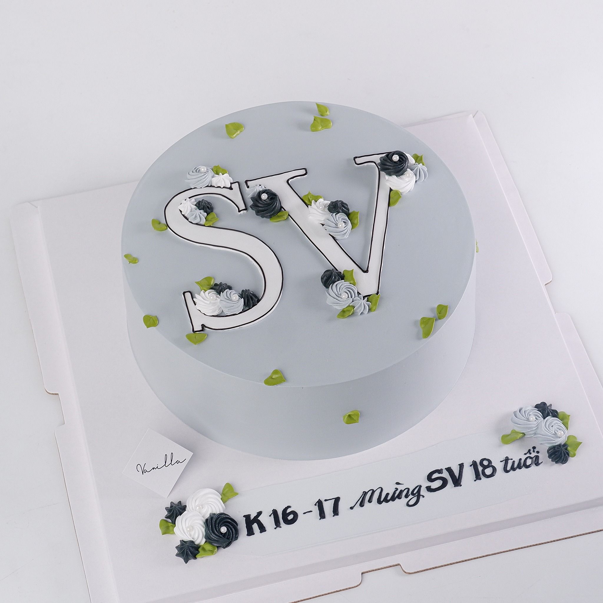 Bánh vẽ chữ SV - Bánh kem sinh nhật Đà Nẵng