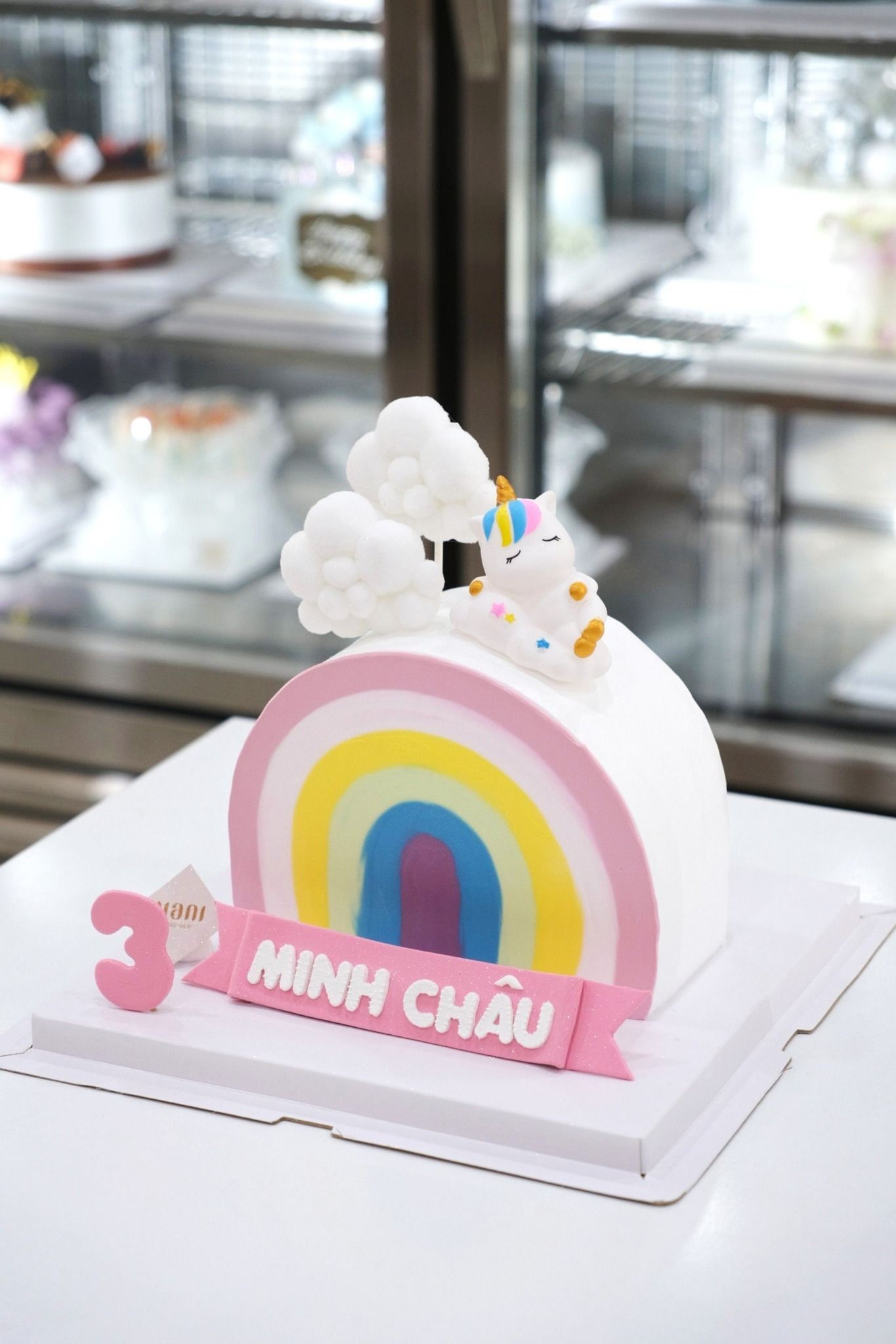 bánh kem ngựa pony - cầu vồng