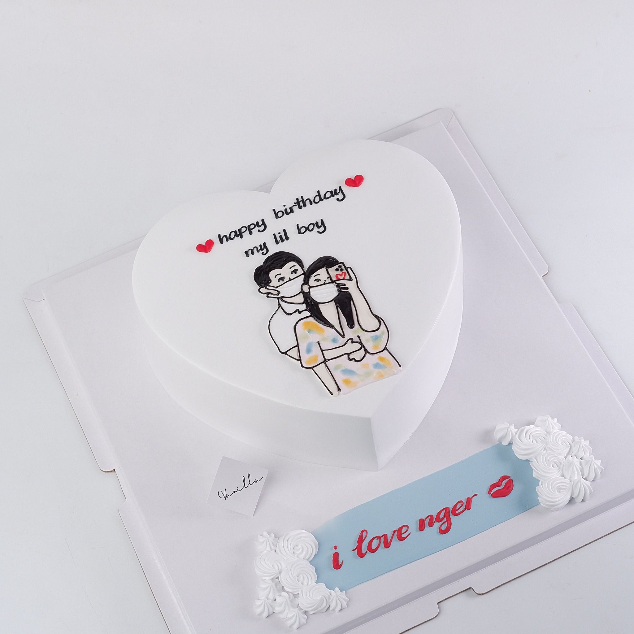 Bánh vẽ cặp đôi - Bánh kem sinh nhật Đà Nẵng