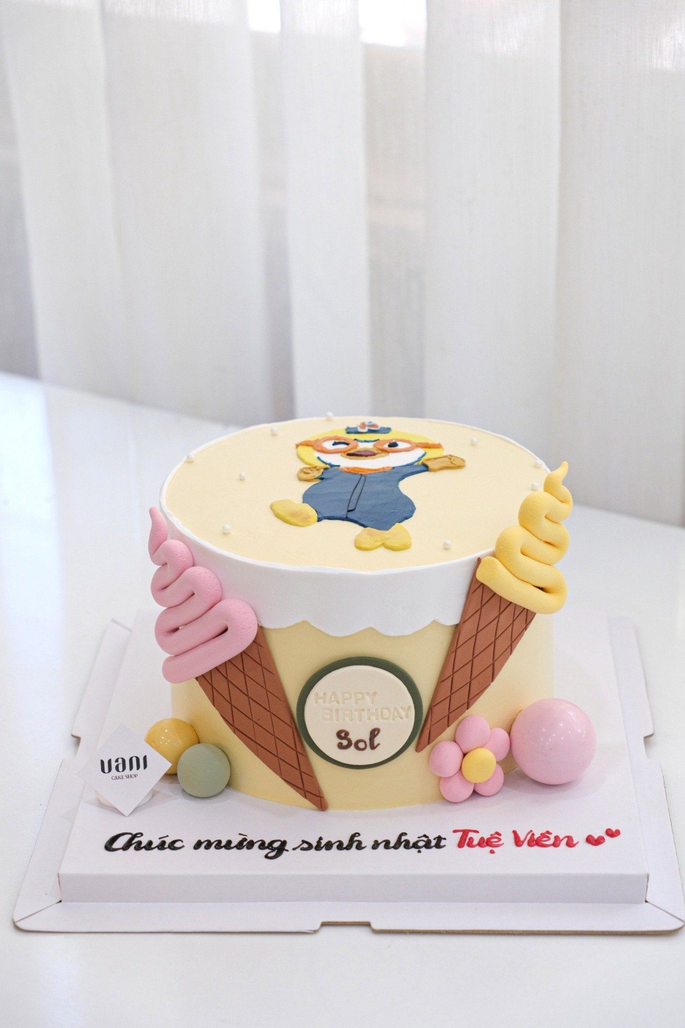 bánh kem vẽ pororo - nặn tạo hình