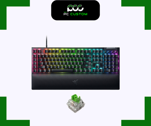  BÀN PHÍM CƠ RAZER BLACKWIDOW V4 HYPERSPEED - GREEN SWITCH/YELLOW SWITCH 