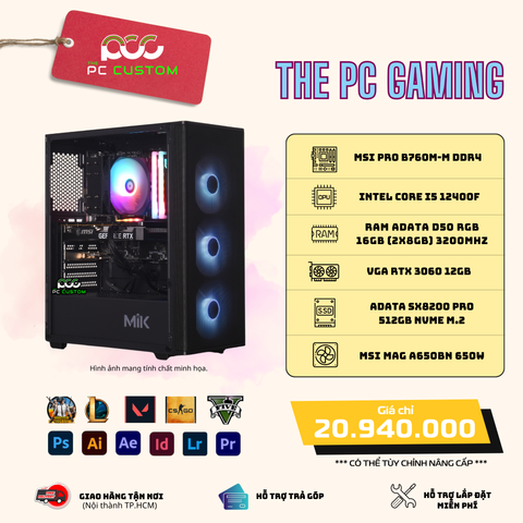  THE PC GAMING - CORE i5 12400F 3060 12G 