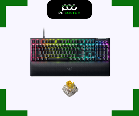  BÀN PHÍM CƠ RAZER BLACKWIDOW V4 HYPERSPEED - GREEN SWITCH/YELLOW SWITCH 