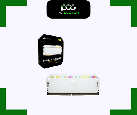  RAM CORSAIR DOMINATOR PLATINUM RGB 64GB (32GBx2) 5200MHz DDR5 WHITE 