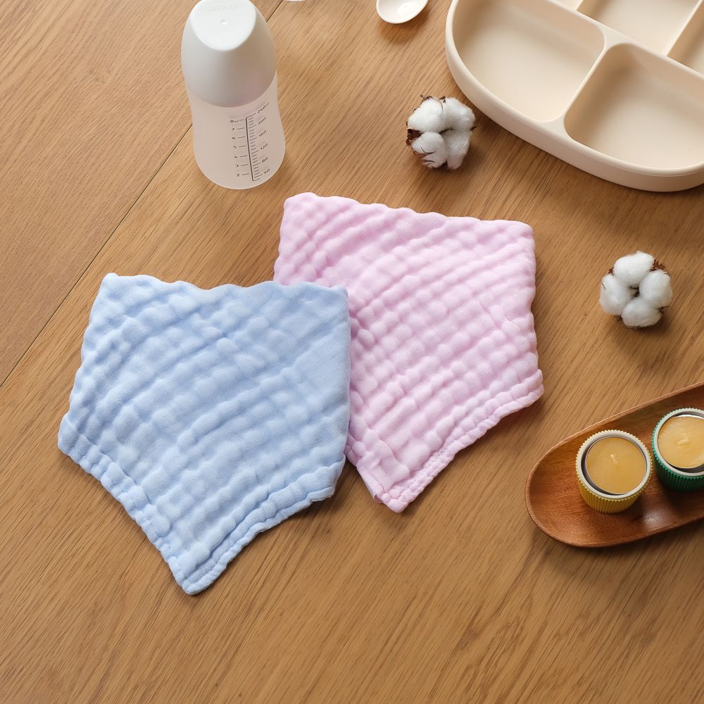L'ANGE YẾM TAM GIÁC VẢI BÔNG 6 LỚP 28x28cm - MÀU NÂU (SET 2 CÁI)