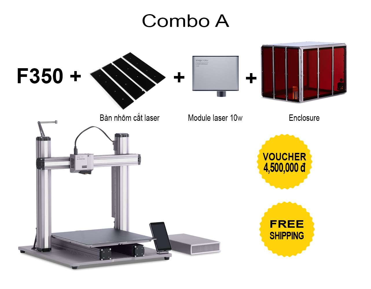 Combo A - Máy in 3D Snapmaker F350