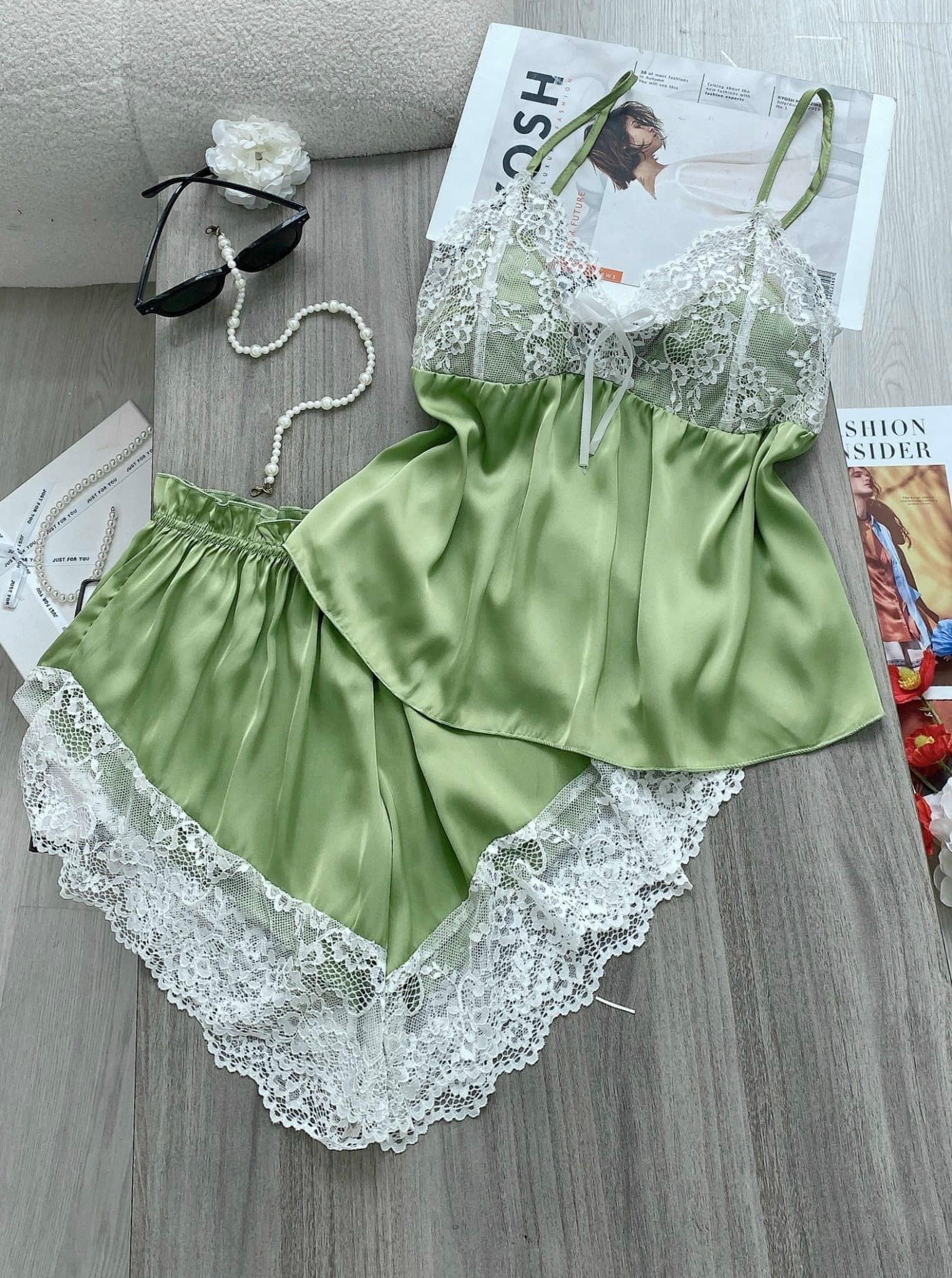 Đồ Bộ Ngủ 2 Dây Lụa MABEL