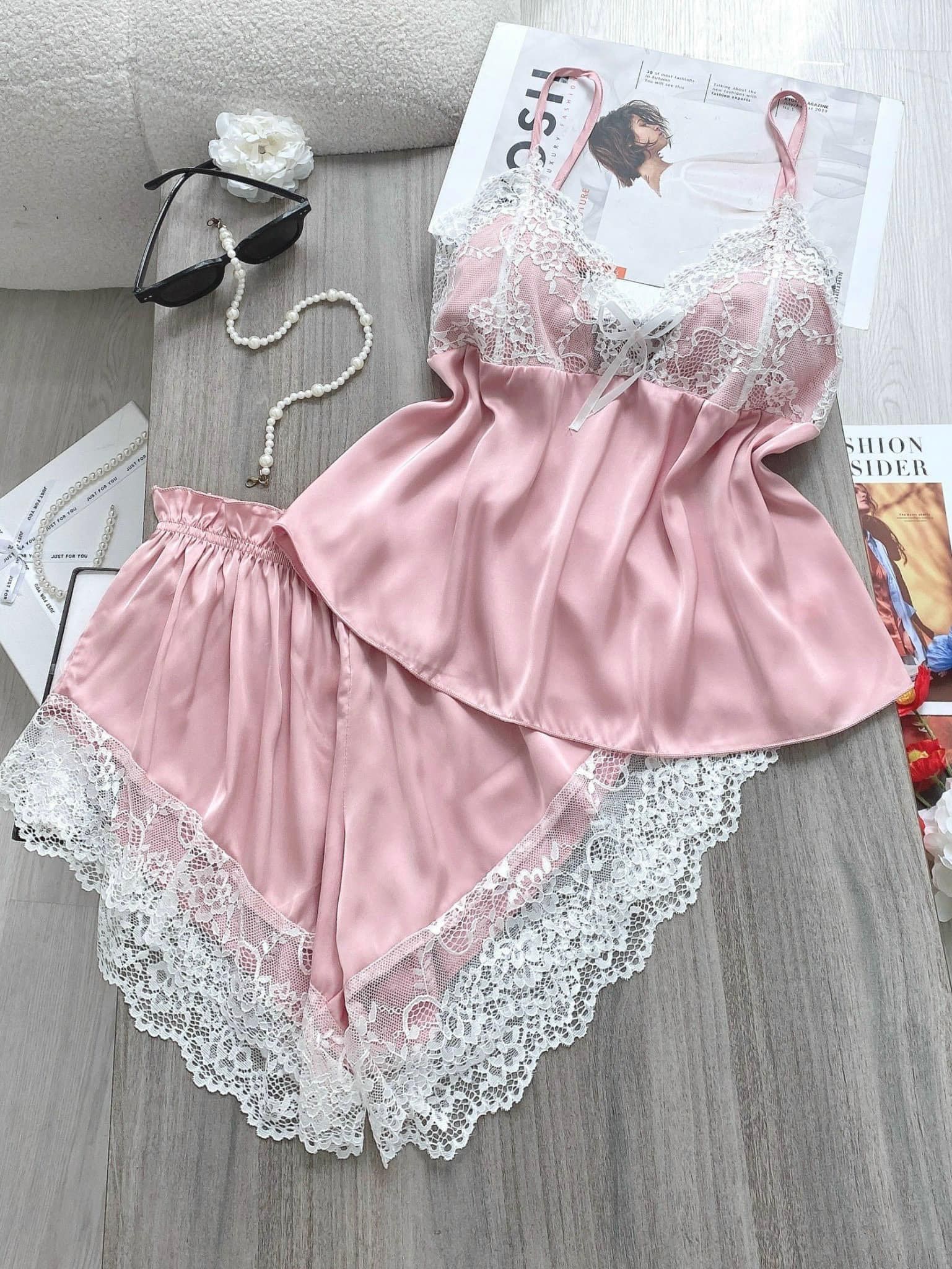 Đồ Bộ Ngủ 2 Dây Lụa MABEL