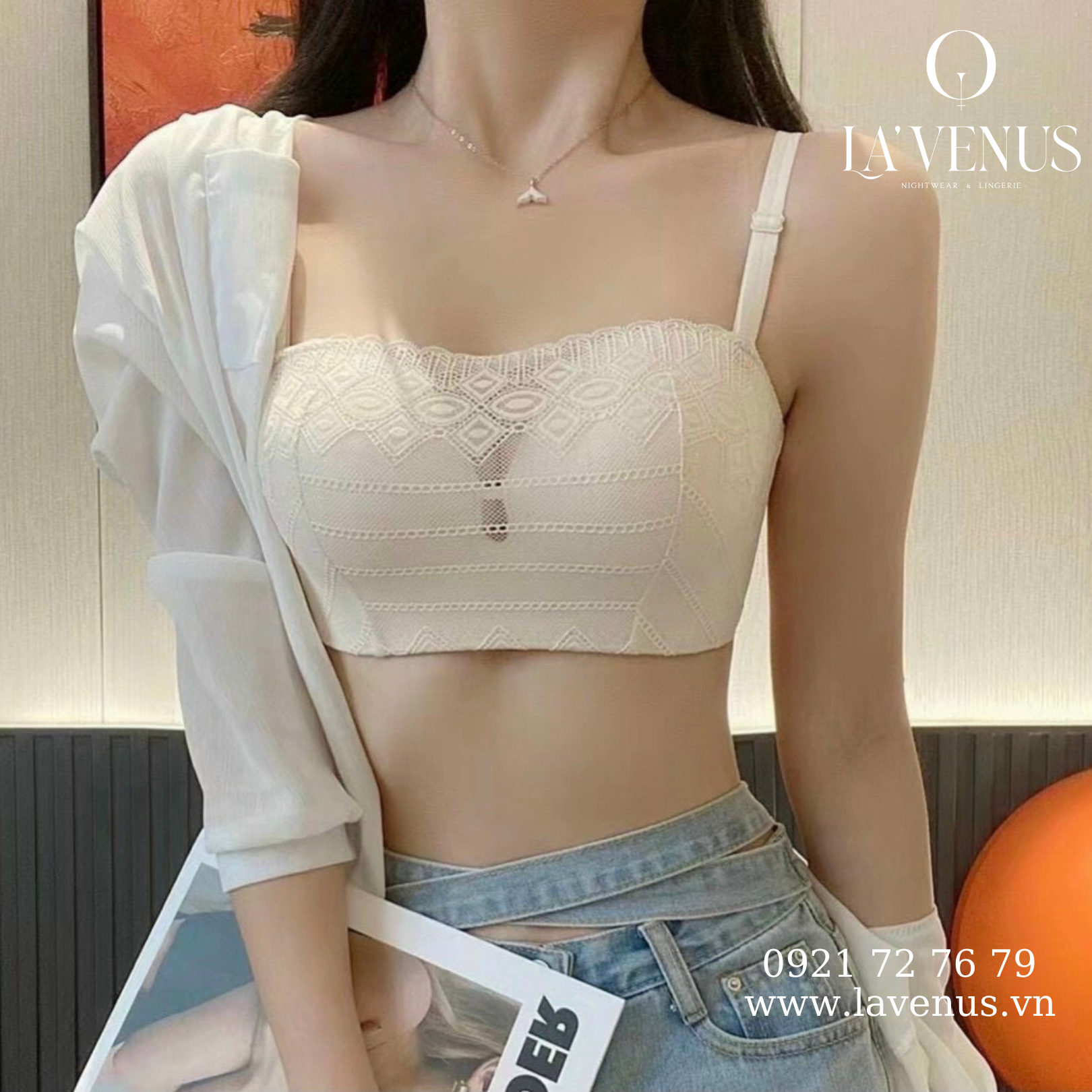 Áo quây ren cúp ngực nâng đẩy LS135