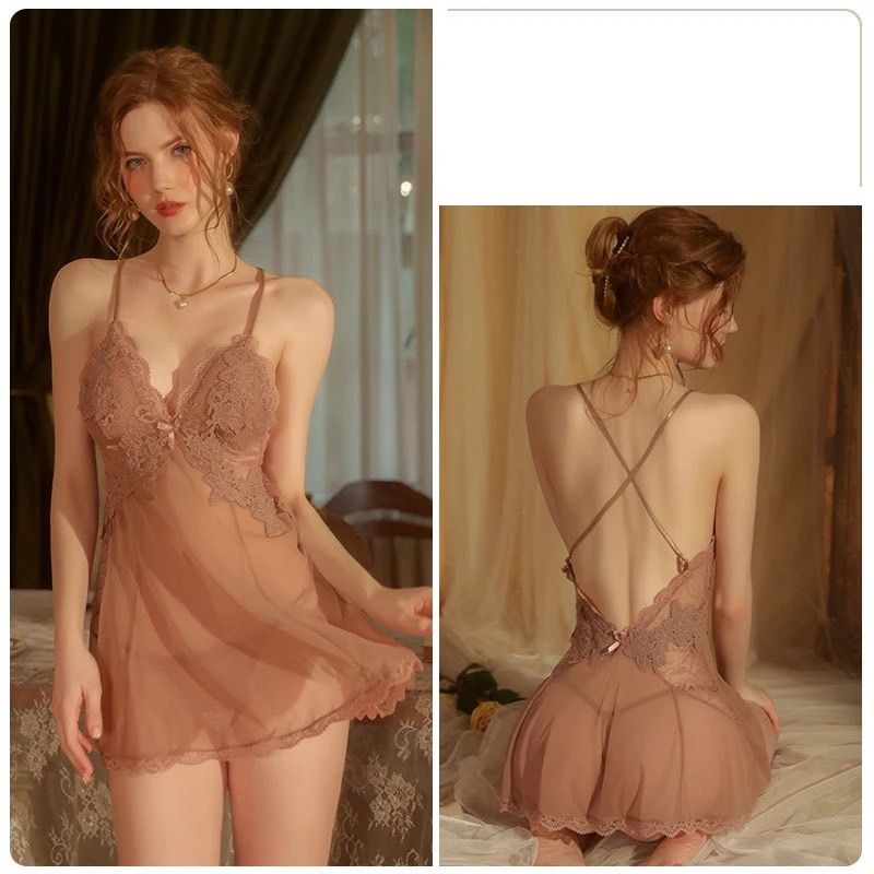 Váy Ngủ Ren Lưới Xuyên Thấu KYLA