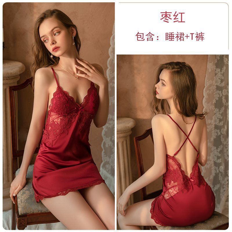Váy Lụa Phối Ren Đan Lưng Kyla
