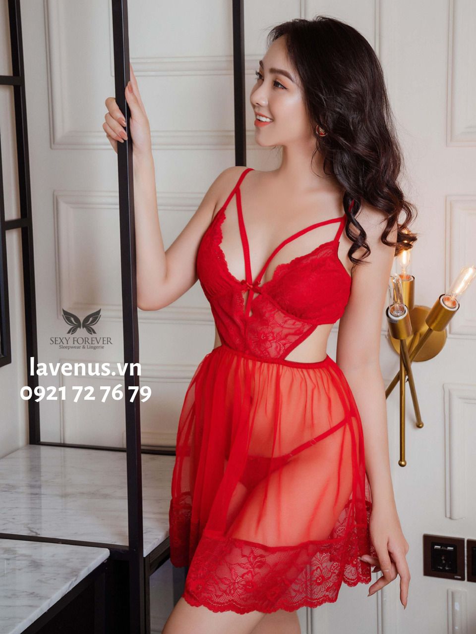 Váy ngủ Sassy xuyên thấu