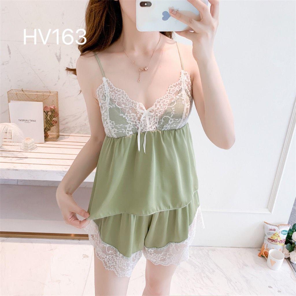 Đồ Bộ Ngủ 2 Dây Lụa MABEL