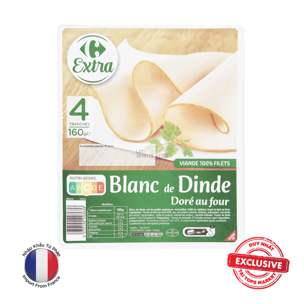 CARREFOUR ỨC GÀ TÂY NẤU CHÍN HẢO HẠNG 160G