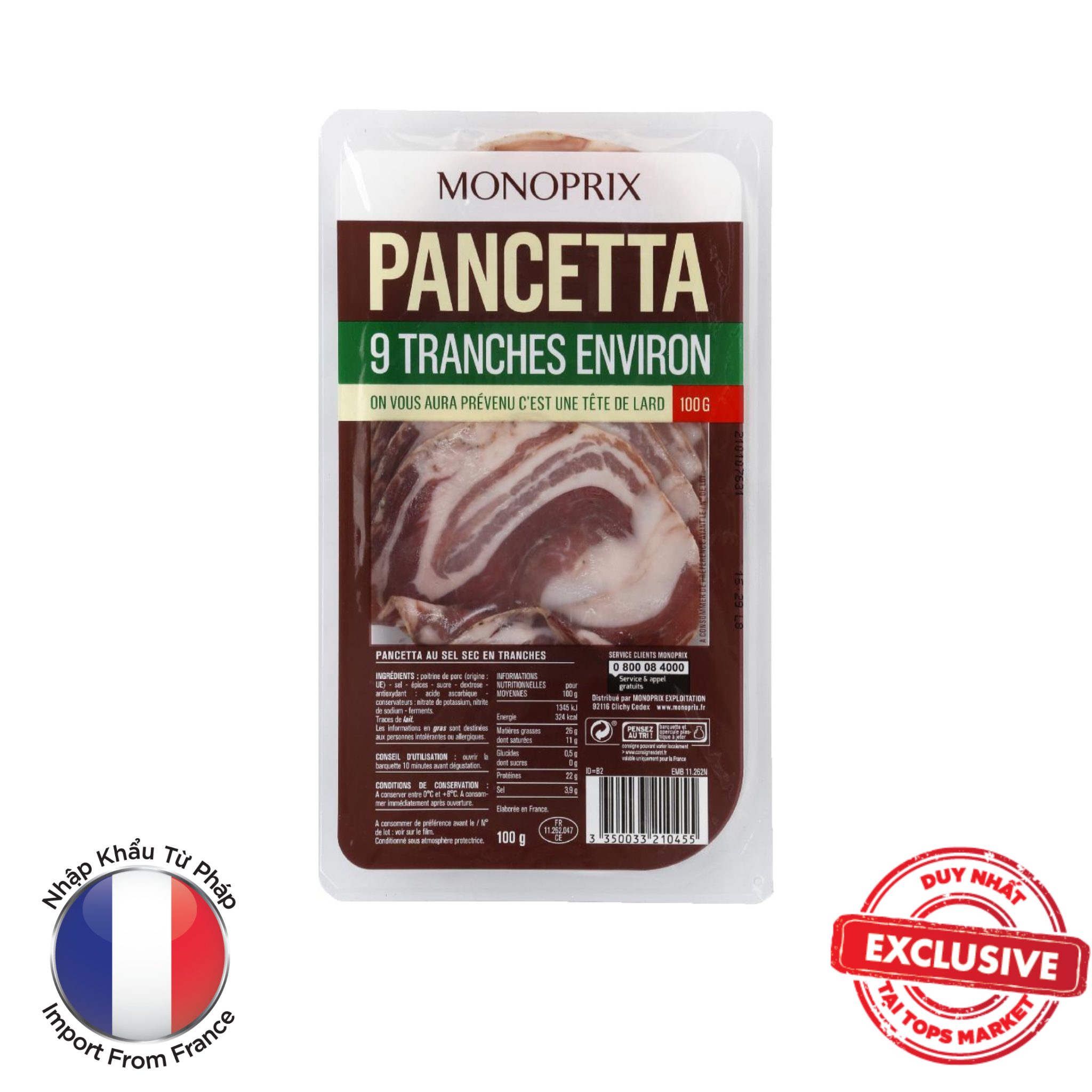 MPX XUC XICH KHO PANCETTA 100G