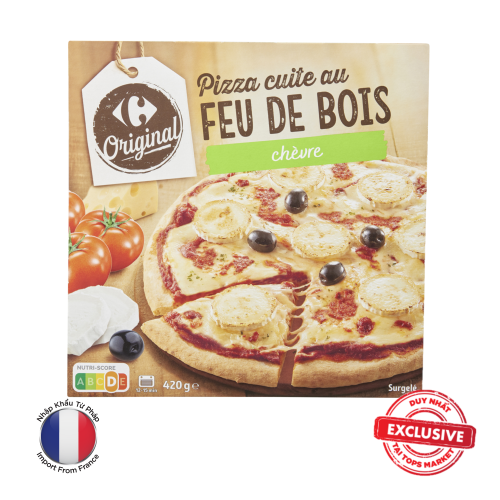 CARREFOUR PIZZA PHÔ MAI DÊ NƯỚNG TRÊN CỦI 420G