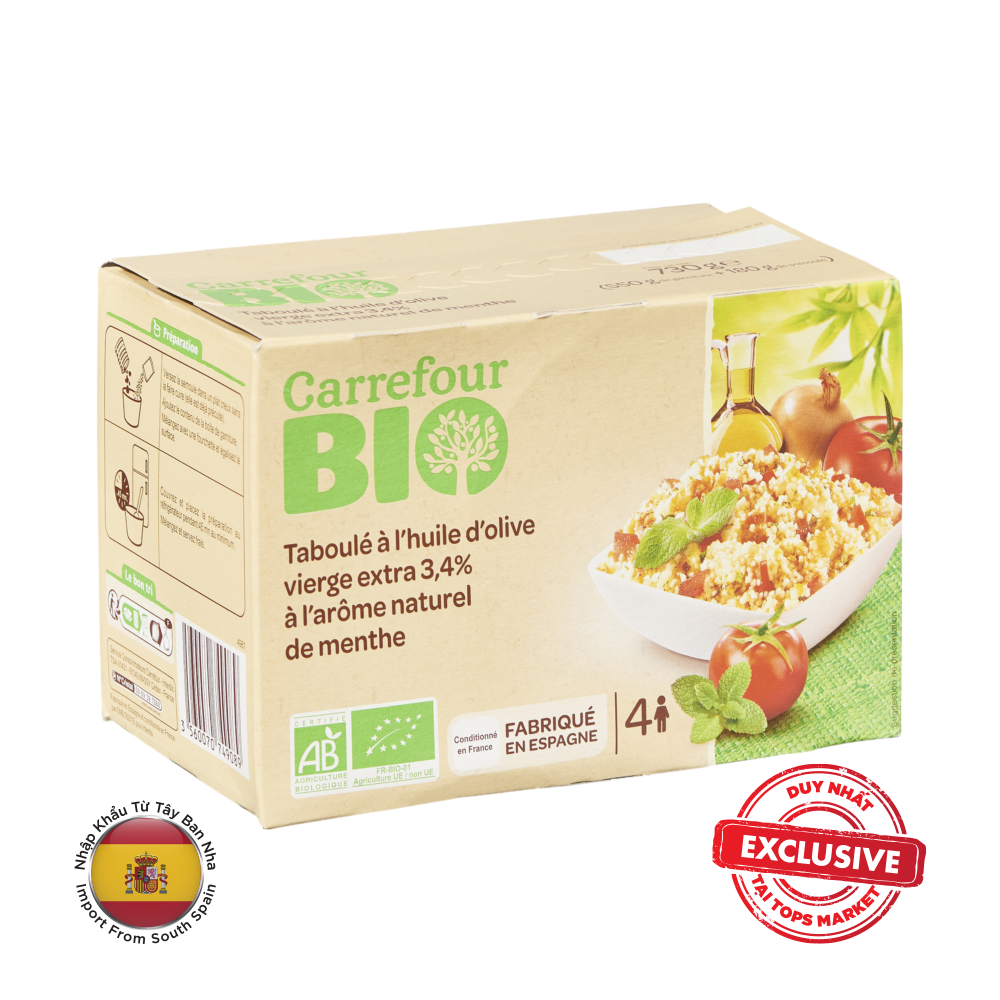 CARREFOUR SALAD TABBOULEH HUU CO BIO 730G