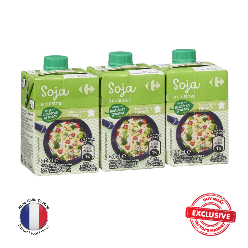 CARREFOUR SỐT KEM ĐẬU NÀNH 3X200ML