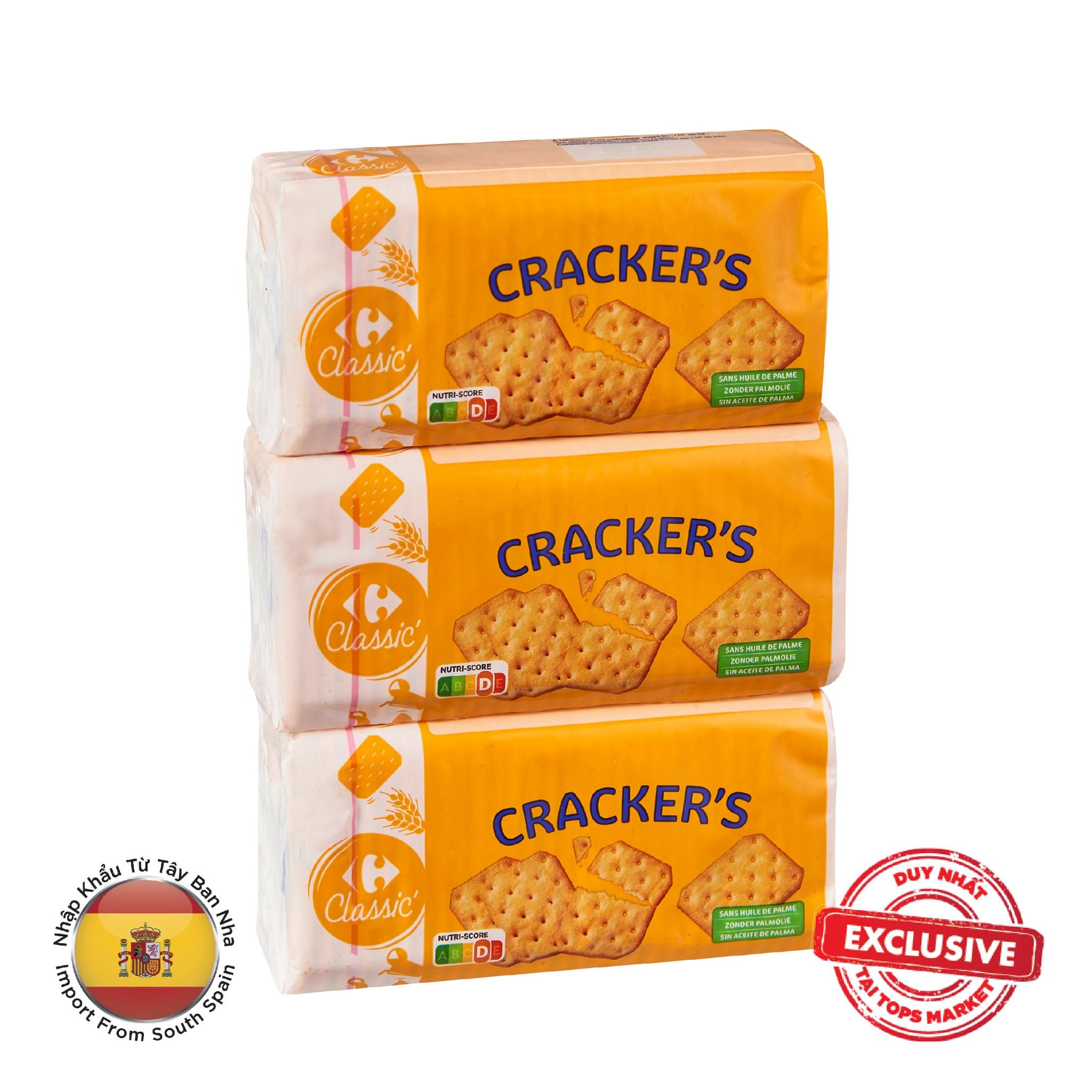 CARREFOUR BANH QUY GION CRACKER'S 3X100G