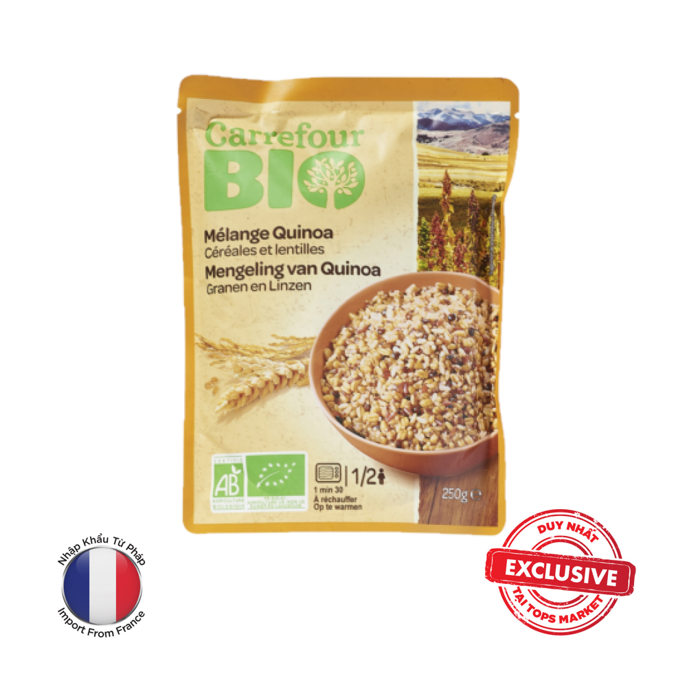 CARREFOUR HỖN HỢP HẠT DIÊM MẠCH VÀ ĐẬU LĂNG HƯU CƠ BIO 250G