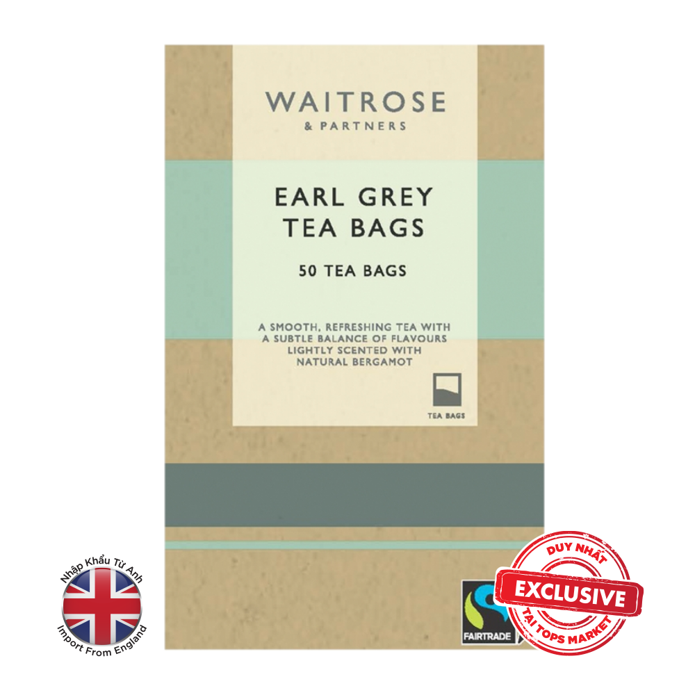 WAITROSE TRÀ TÚI LỌC EARL GREY