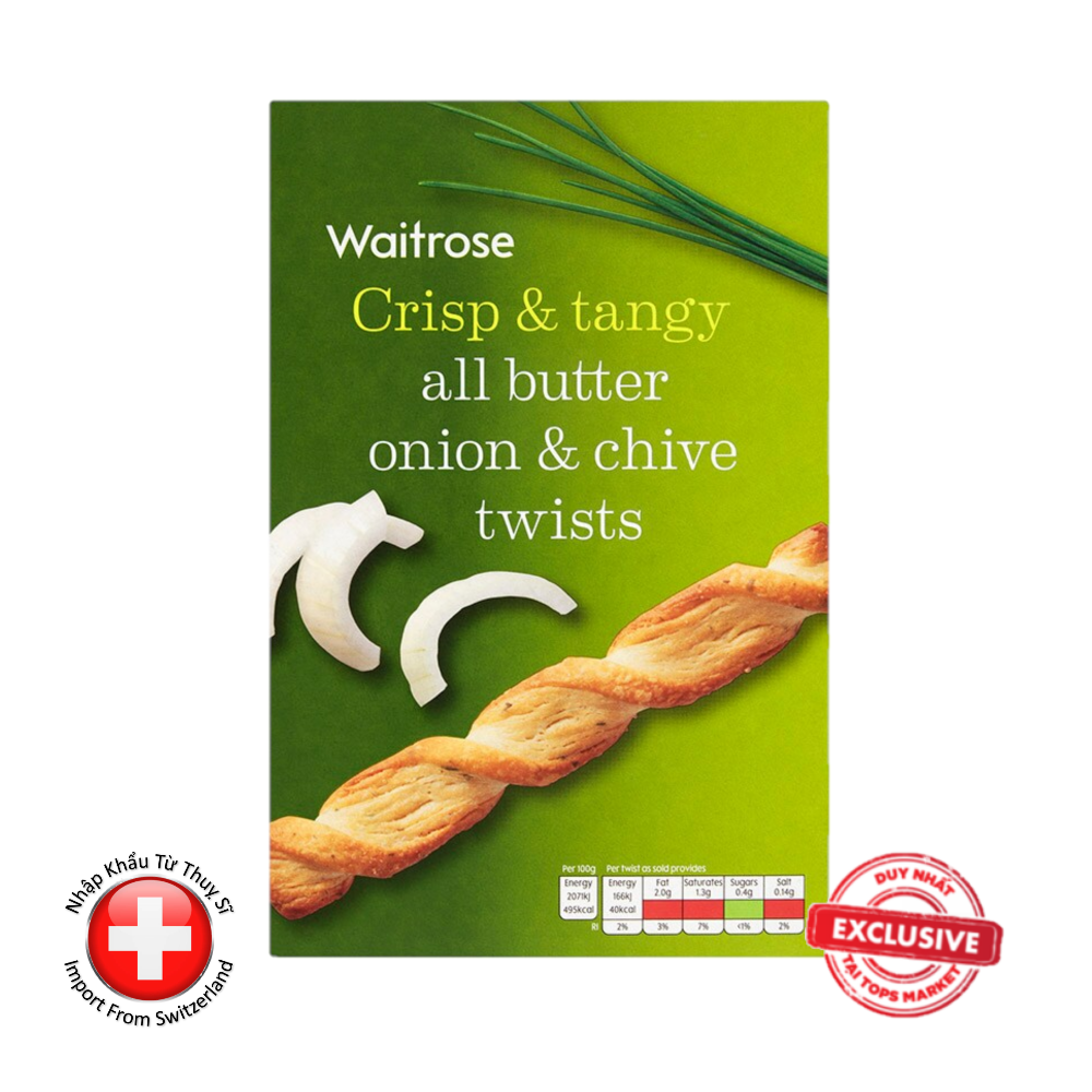 BÁNH BƠ HÀNH TÂY VÀ HẸ TÂY DẠNG XOẮN - WAITROSE