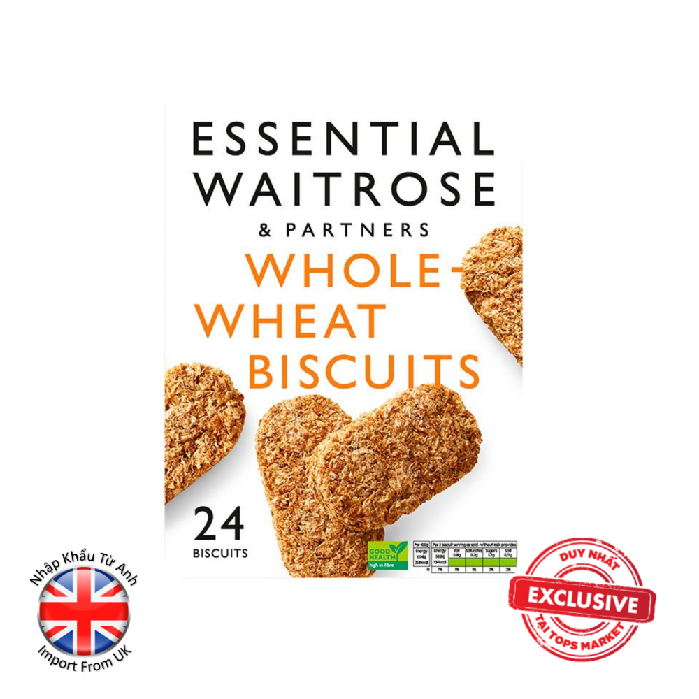 THỰC PHẨM BỔ SUNG: BÁNH QUY LÚA MÌ NGUYÊN CÁM - ESSENTIAL WAITROSE & PARTNERS