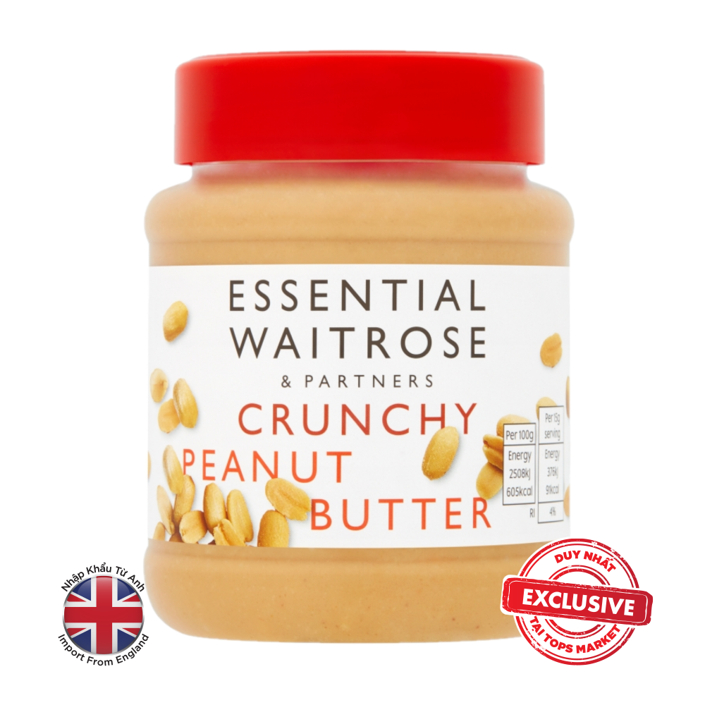 WAITROSE BƠ ĐẬU PHỘNG HẠT ESSENTIAL