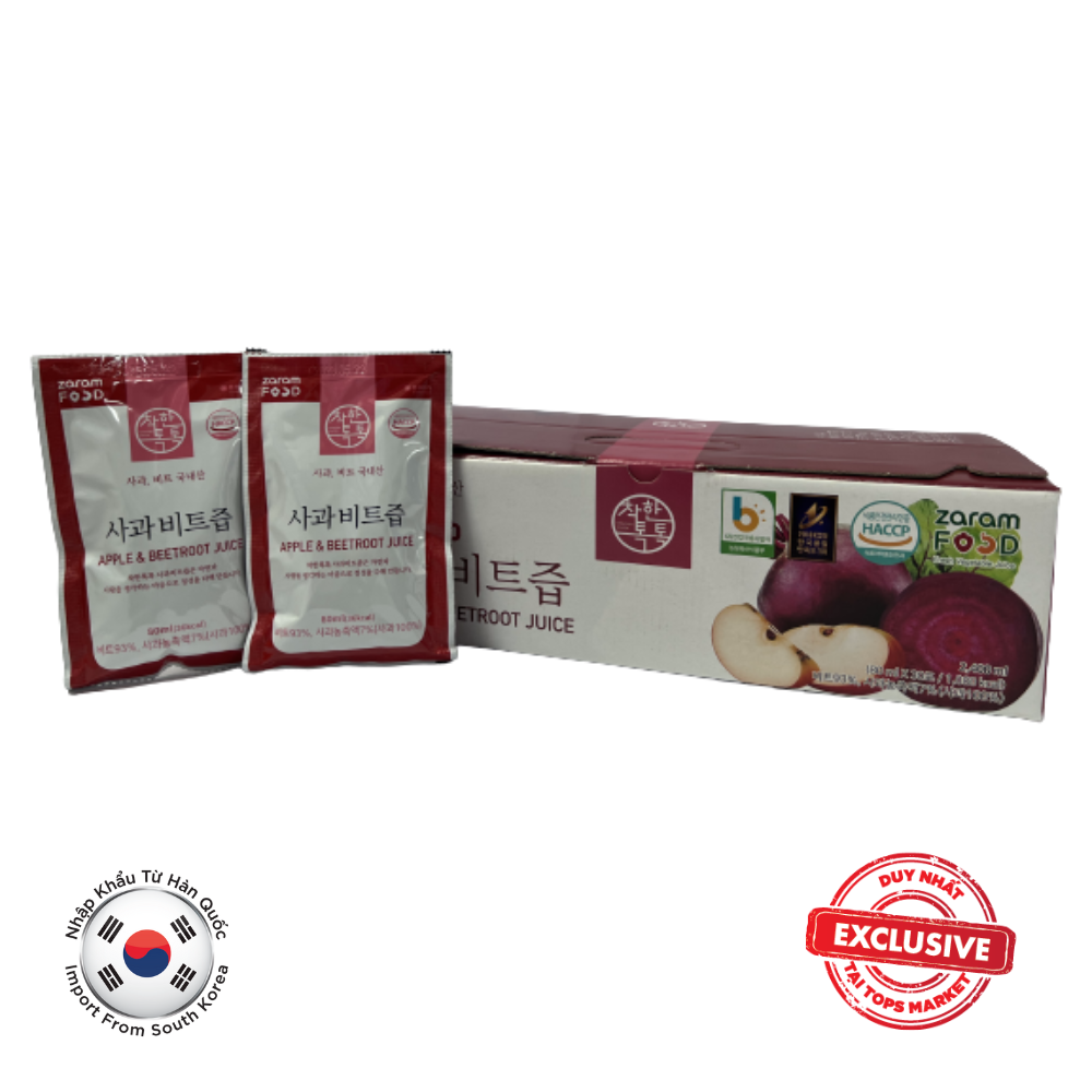 NƯỚC ÉP CỦ DỀN & TÁO 30X80ML