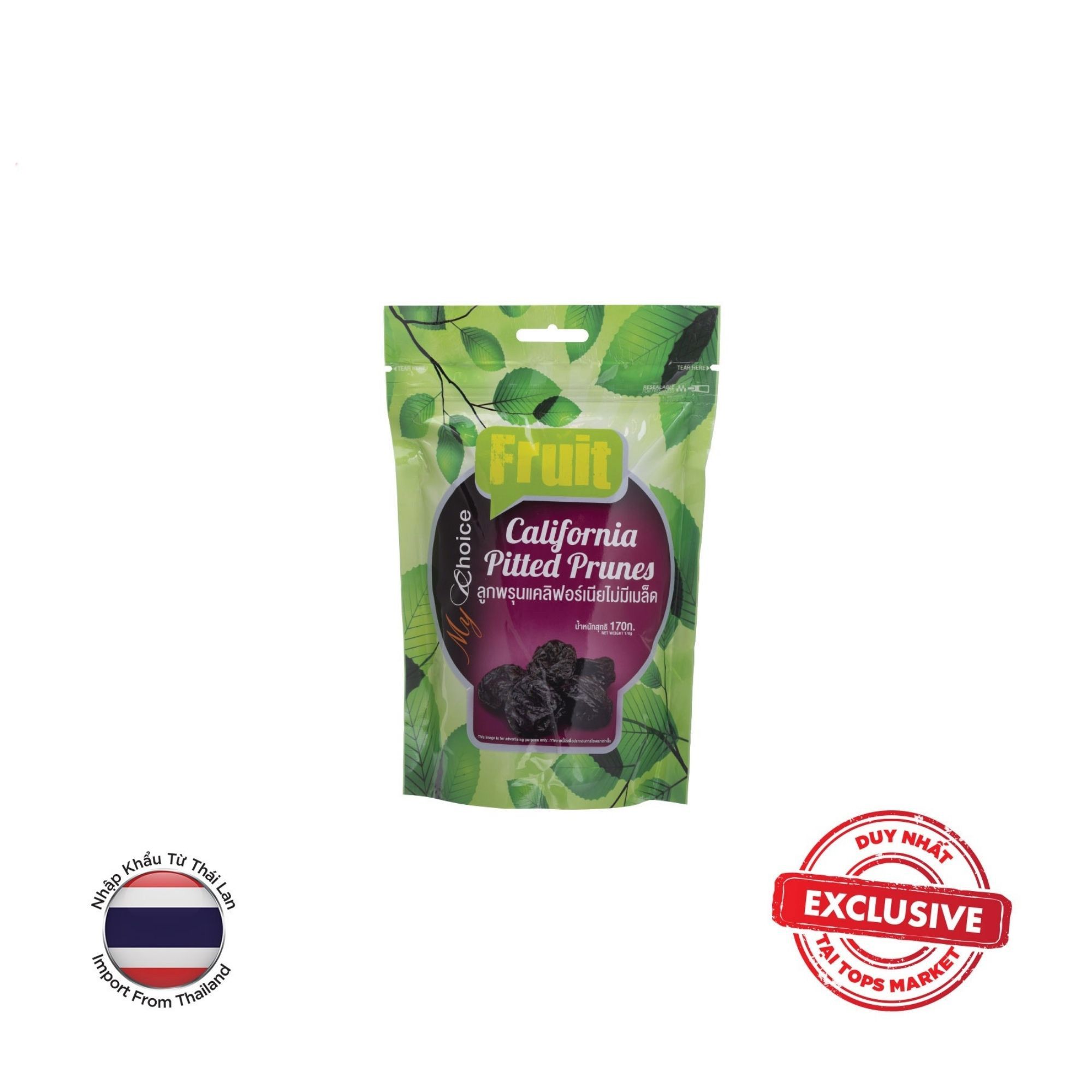 MYCHOICE MẬN CALIFORNIA KHÔNG HẠT SẤY DẺO 170G