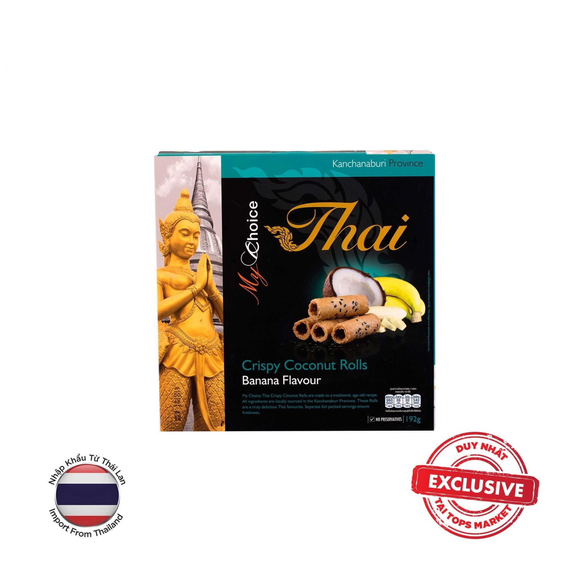 MYCHOICE BÁNH QUE DỪA CUỘN VỊ CHUỐI 192G