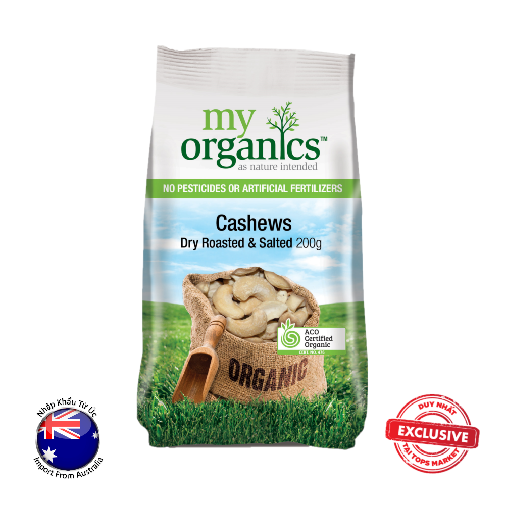 HẠT ĐIỀU RANG MUỐI - MY ORGANICS 200 g