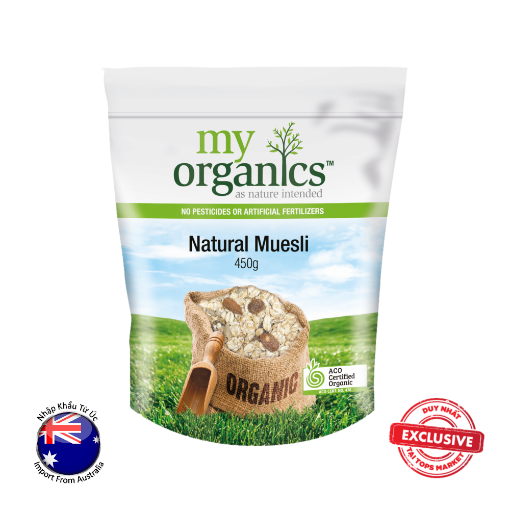 NGŨ CỐC MUESLI TỰ NHIÊN - MY ORGANCIS 450 g