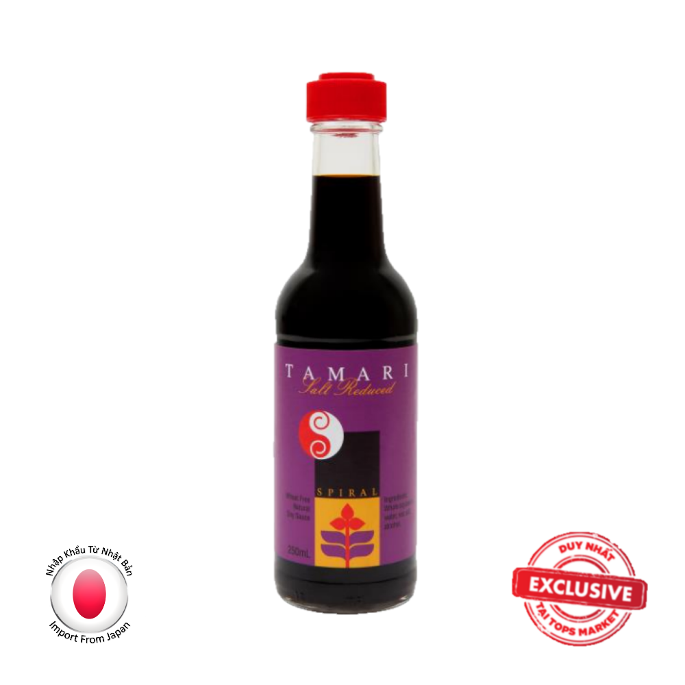 NUOC TUONG TAMARI IT MUOI - SPIRAL 250 ml