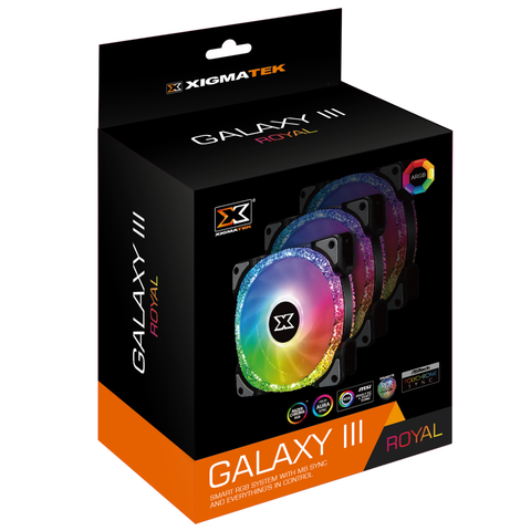  Fan hệ thống XIGMATEK GALAXY III ROYAL - BR120 ARGB (EN46119) 