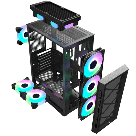  Case MIK TN10 (3 FAN GALAXY RGB) 