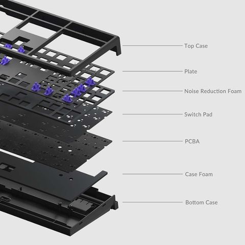  KIT bàn phím cơ MonsGeek MG108W Black (Dual Mode / Hotswap 5 pin) 