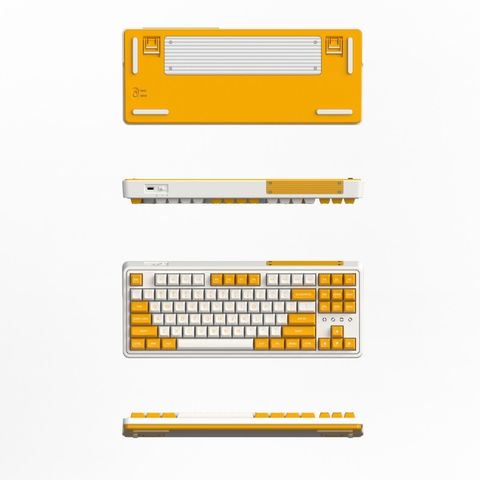  Bàn phím cơ FL-Esports CMK87 Yellow & White 3 Mode 