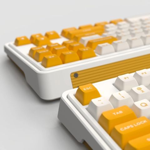  Bàn phím cơ FL-Esports CMK87 Yellow & White 3 Mode 