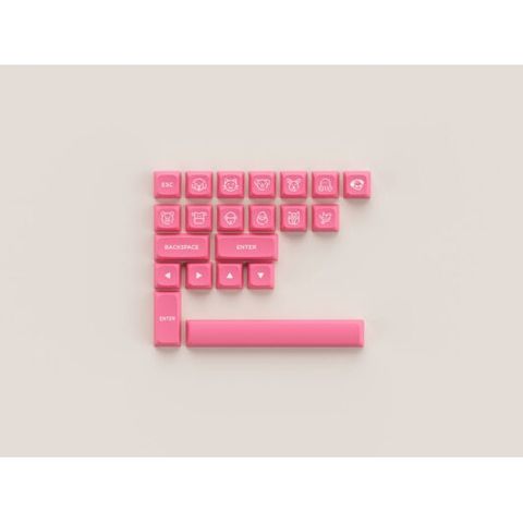  Akko Keycaps set - Prunus Lannesiana (ASA-low profile) 