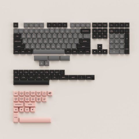  Akko Keycaps set - Black Pink (ASA-low profile) 