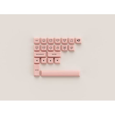  Akko Keycaps set - Black Pink (ASA-low profile) 