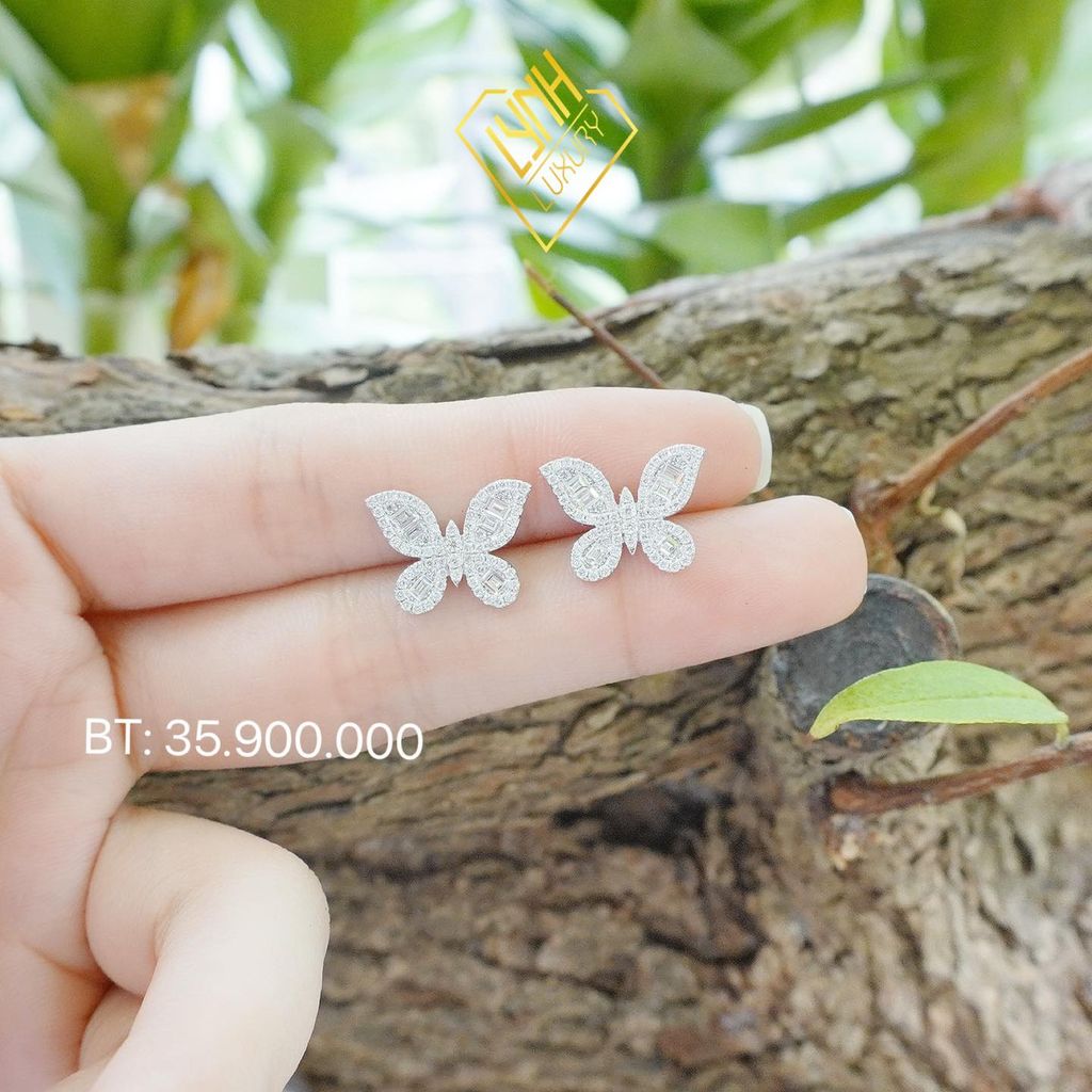 BÔNG TAI KIM CƯƠNG HÌNH BƯỚM