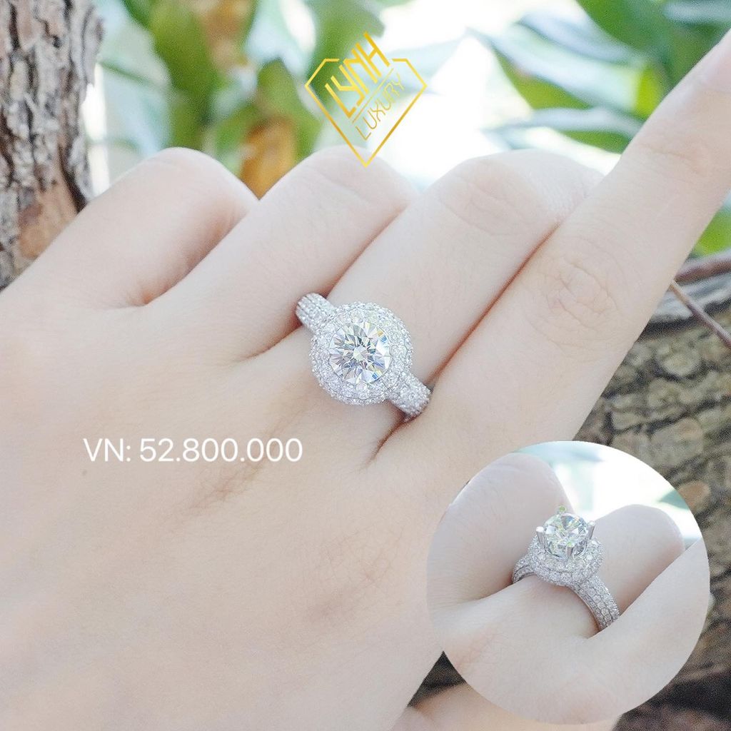 NHẪN KIM CƯƠNG NỮ ĐẾ TRÒN