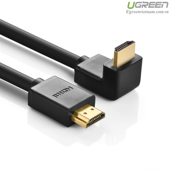 Cáp HDMI to HDMI HD103 dài 5m bẻ xuống góc vuông 90 độ Ugreen UG-10175