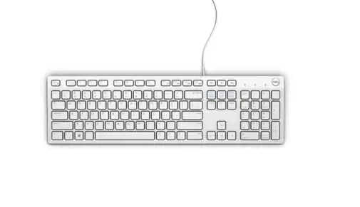Dell Multimedia Keyboard (US English) - KB216 - White Retail Packaging 580-ADME