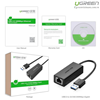 Bộ chia 3 cổng USB 2.0 kèm cổng mạng Ethernet 10/100Mbps Ugreen 20264