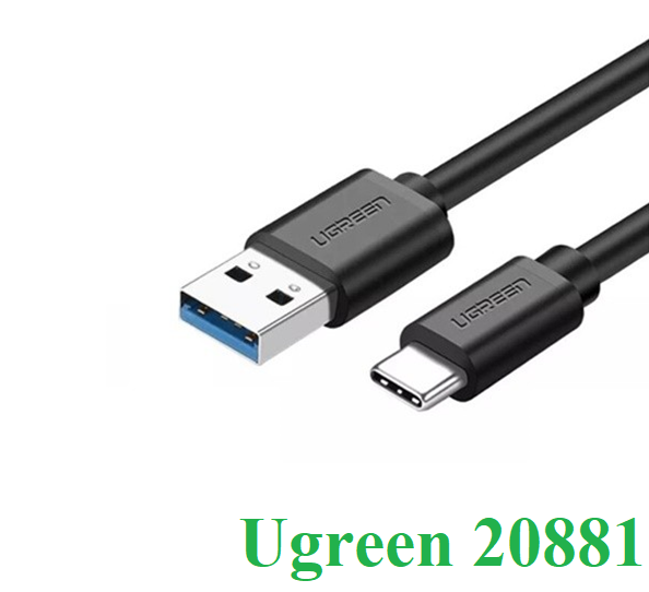 Cáp USB 3.0 to USB Type-C dài 0.5m chính hãng Ugreen 20881 cao cấp