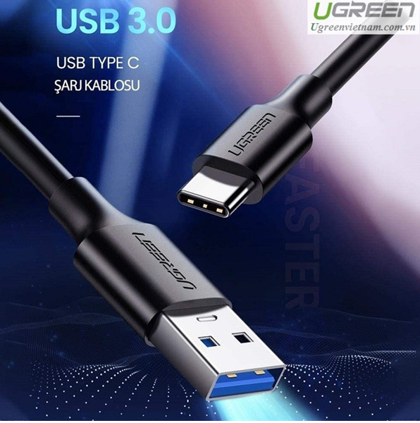 Cáp USB type C to USB 3.0 dài 1m chính hãng Ugreen 20882 cao cấp